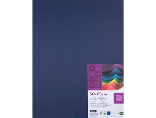 Cartolina liderpapel 50x65 cm 180 gr azul safira pack de 25 unidades , Liderpapel , 67857 , 8423473678576
